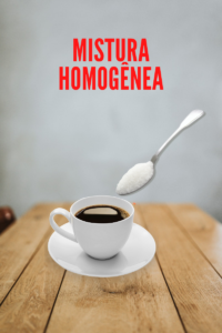 Descrição ilustrativa do significado de mistura homogênea